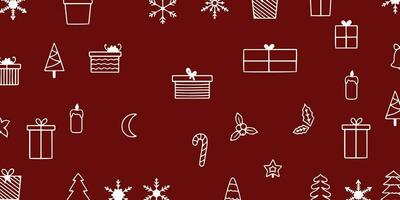 gold line icon pattern background winter christmas decoration vector