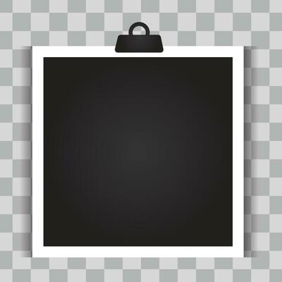 Vector illustration Collection Photo booth picture frames. Vintage white empty, instant photos and photographs strips Great for decorating banners or social media as old style photo templates