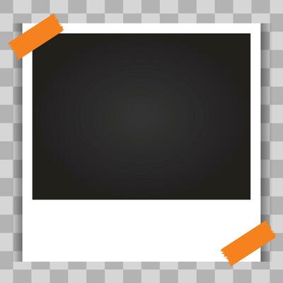 Vector illustration Collection Photo booth picture frames. Vintage white empty, instant photos and photographs strips Great for decorating banners or social media as old style photo templates