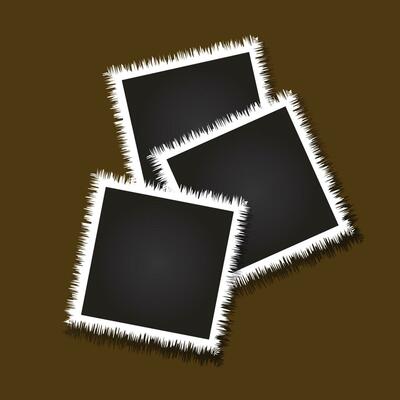 Vector illustration Collection Photo booth picture frames. Vintage white empty, instant photos and photographs strips Great for decorating banners or social media as old style photo templates
