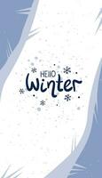 Hola invierno antecedentes fondo de pantalla cuentos carretes nieve azul tu texto sitio para texto modelo sencillo web textura social medios de comunicación diseño modelo impresión vector