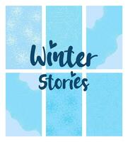 winter stories reels social web template simple background wallpaper snow bokeh blur blue snowstorm blizzard falling snow december january february christmas new year thanksgiving media design art vector