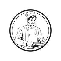 camarero vector imágenes, ilustración de un camarero