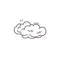 Hand Drawn illustration of  cloud icon. Doodle Vector Sketch Illustration