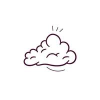 Hand Drawn illustration of  cloud icon. Doodle Vector Sketch Illustration