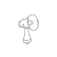 Hand Drawn illustration of megaphone icon. Doodle Vector Sketch Illustration