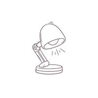 Hand Drawn illustration of desk lamp icon. Doodle Vector Sketch Illustration