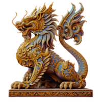 AI generated barong statue isolated on transparent background png