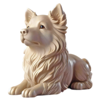 AI generated dog statue isolated on transparent background png