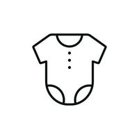 Baby clothes line icon isolated on white background vector