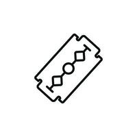 Razor blade line icon isolated on white background vector