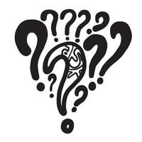 Image of question mark icon on white background. vector