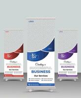 Business promotion Roll up banner,Modern x-banner and flag-banner advertising,Business Roll Up Set,Modern Exhibition roll-up design,Business Roll up banner vertical template design. vector