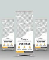 Business promotion Roll up banner,Modern x-banner and flag-banner advertising,Business Roll Up Set,Modern Exhibition roll-up design,Business Roll up banner vertical template design. vector