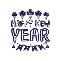 Happy New Year t-shirt design vector