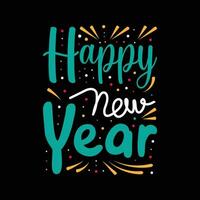 Happy New Year t-shirt design vector