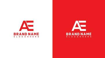 A and E Letter Logo Design. Abstract Letter A and E Logo Design vector