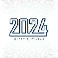 Modern 2024 new year card background vector