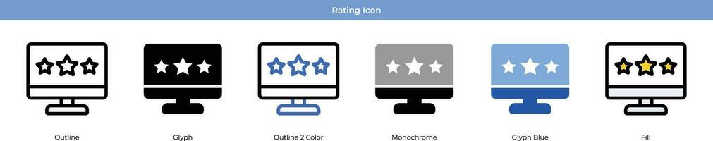 Rating set with 6 style vector