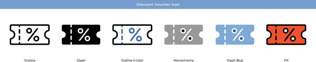 Discount set with 6 style vector