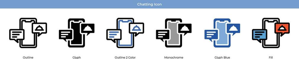 Chatting set with 6 style vector