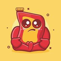 kawaii lubricante petróleo botella personaje mascota con triste expresión aislado dibujos animados en plano estilo diseño vector