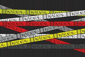 illustration abstract of warning ribbon on black background. vector