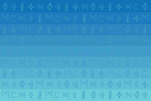 illustration blue line of the Rune character on blue gradient background. vector