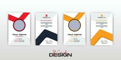 corporate business id card design template vector