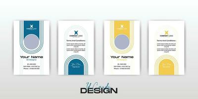 corporate business id card design template vector