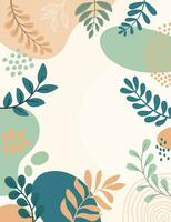 Design banner frame flower Spring background with beautiful. flower background for design. Colorful background with tropical plants. vector