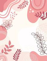 Design banner frame flower Spring background with beautiful. flower background for design. Colorful background with tropical plants. vector