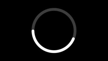 Circle Loading icon loop out animation with dark background. video