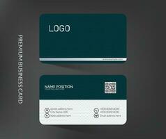 Clean and unique professional business card template, visiting card with mockup and background vector