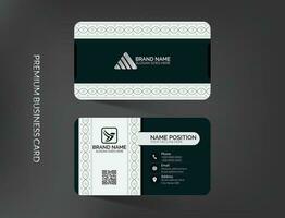 Clean and unique professional business card template design vector