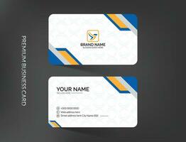 Clean white business card template design vector