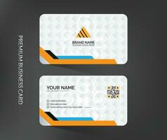 Clean white business card template design vector