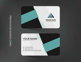 Simple and elegant business card template design with mockup vector