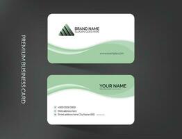 Modern and stylish business card template with mockup vector design