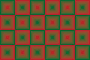 illustration gradient red and green color in square table of Christmas color background. vector