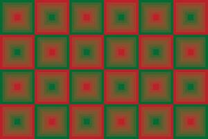 illustration gradient red and green color in square table of Christmas color background. vector