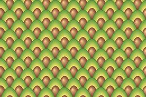 Illustration, pattern of the avocado background. vector