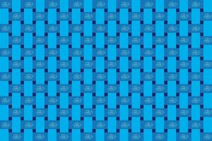 illustration line of flower on blue ribbon pattern with dark blue background. vector