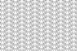 illustration the head of white cat pattern on grey background. vector