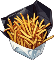 AI generated French Fries Illustration Clip Art png