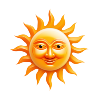 ai generiert das Sonne künstlerisch Stil Illustration Karikatur Sonne Logo Nein Hintergrund perfekt zum drucken auf Nachfrage Fan-Shop png