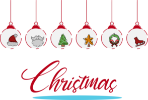 merry christmas background with hanging ball decoration png