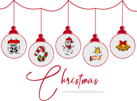 Kerstmis achtergrond met hangende bal decoratie png