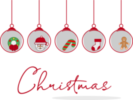 vrolijk Kerstmis ontwerp achtergrond met hangende bal decoratie png