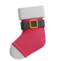 Christmas Sock 3D Illustration png